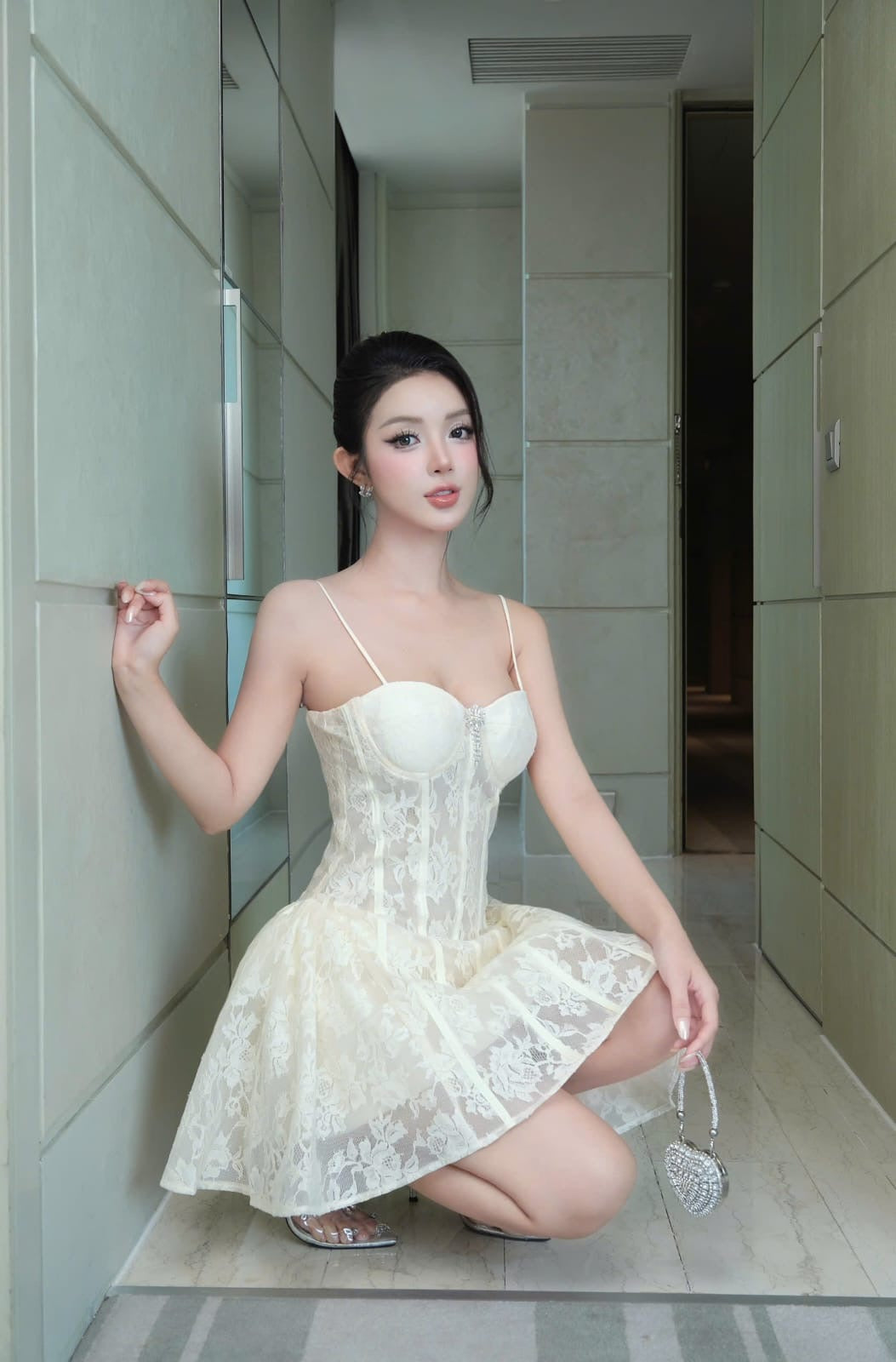 Corset Lace Mini Dress