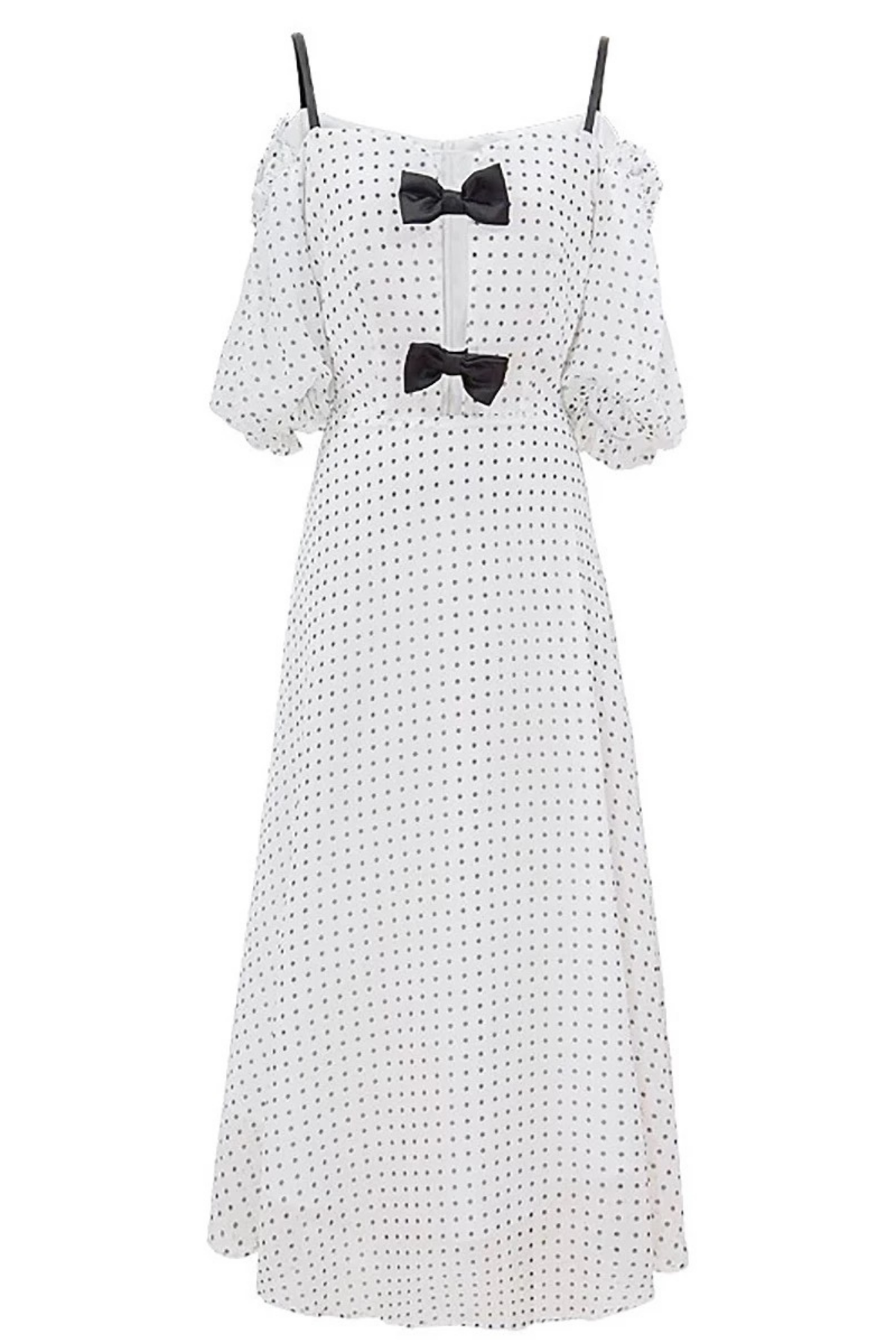 White Off-Shoulder Midi Dress