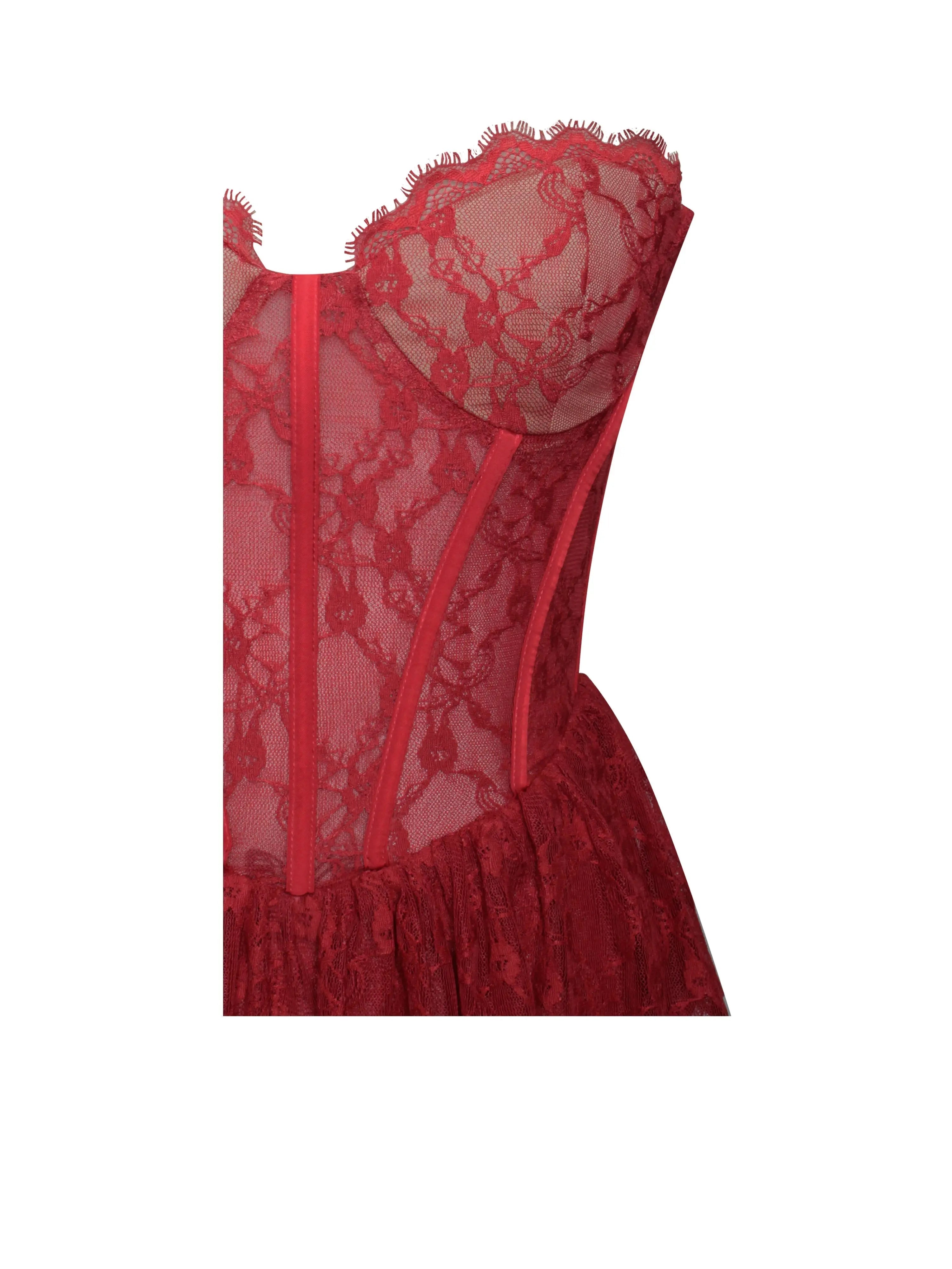 Lace Corset Maxi Dress