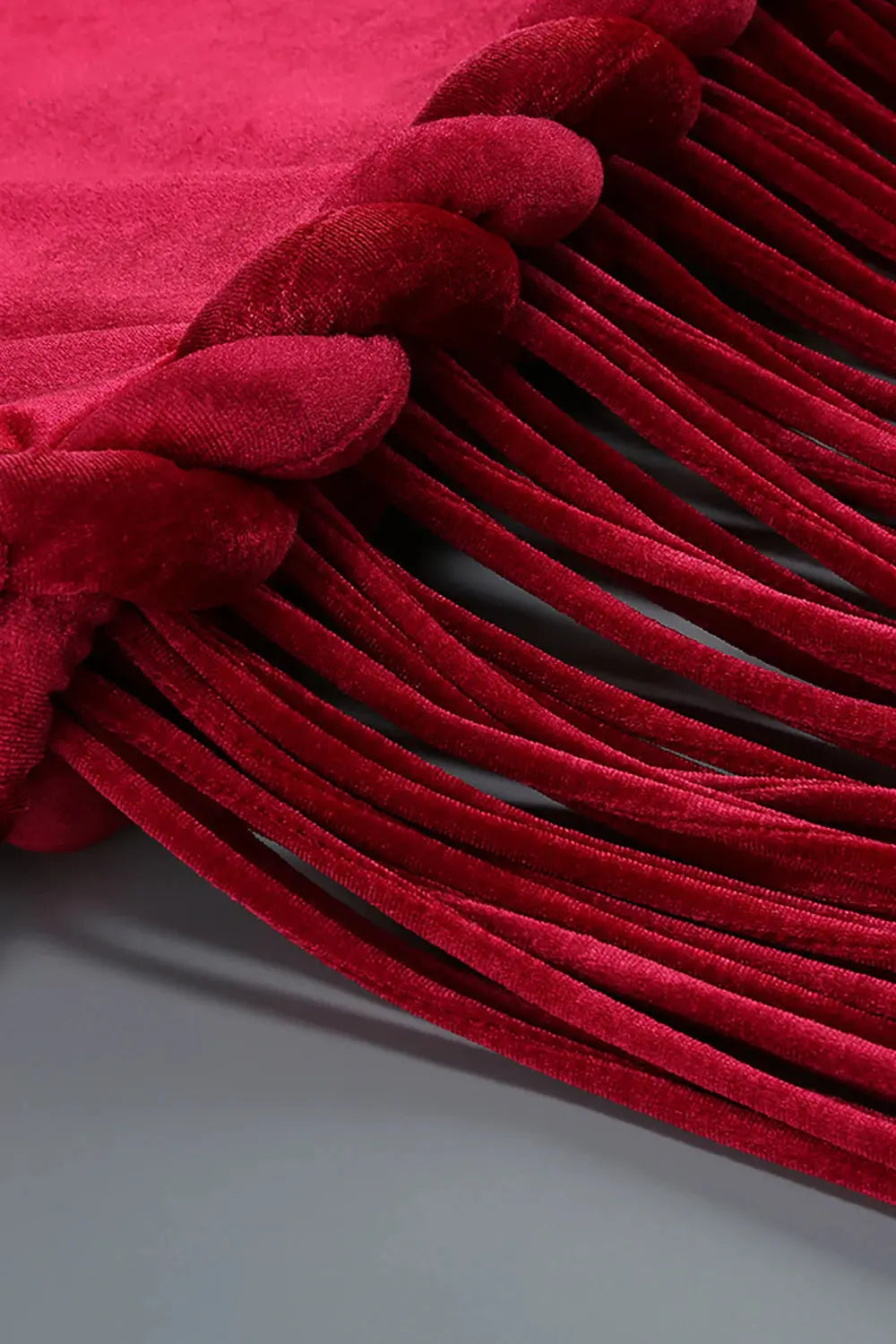 Fringe Dress in Burgundy