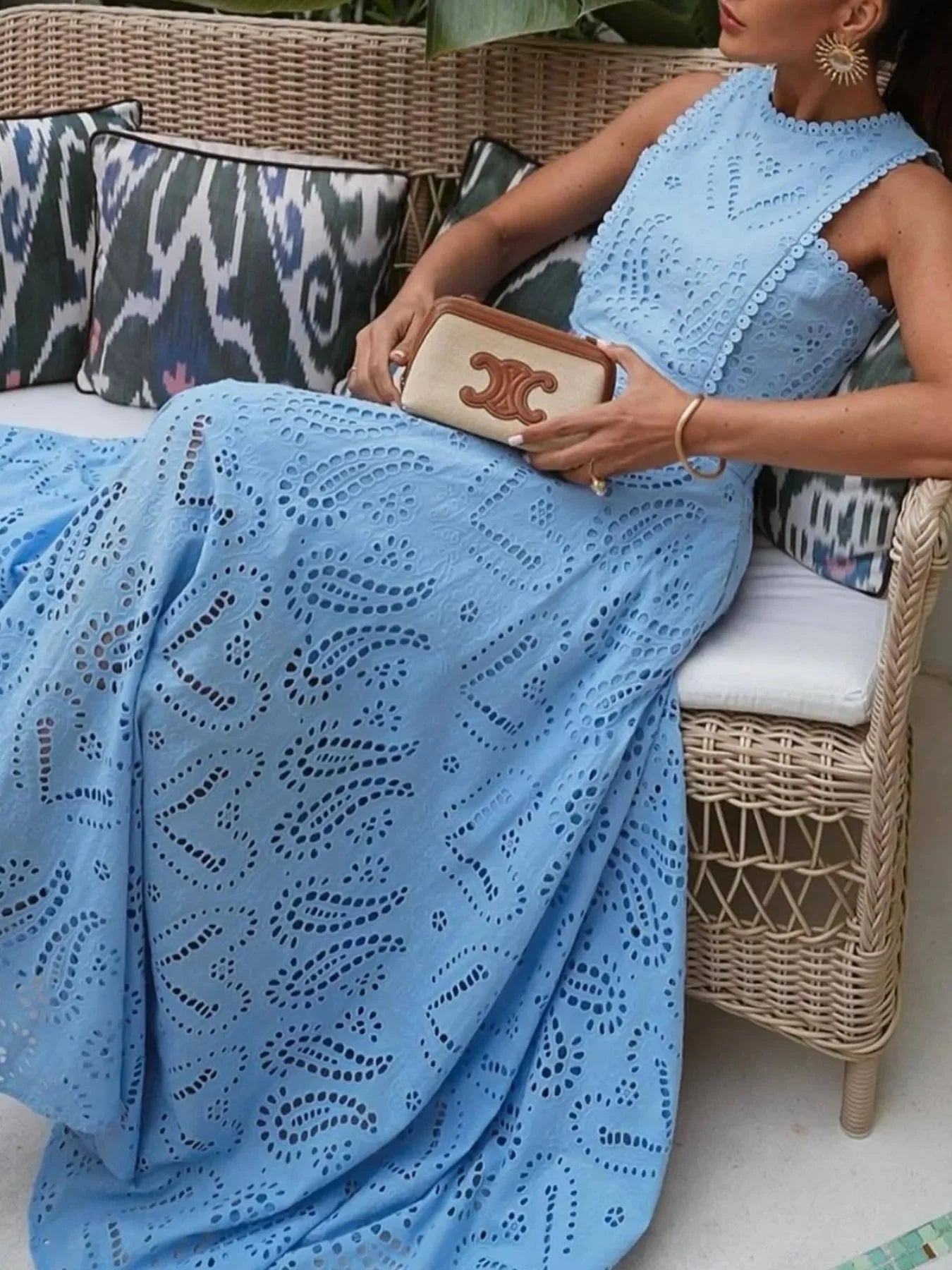 Lace Top and Maxi Skirt Set