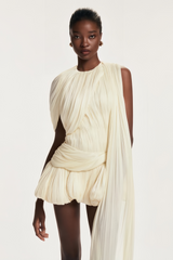 Mini Dress with Ribbon Design Accent