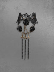 Vintage Lace Rose Chains Finger Ring Bracelet