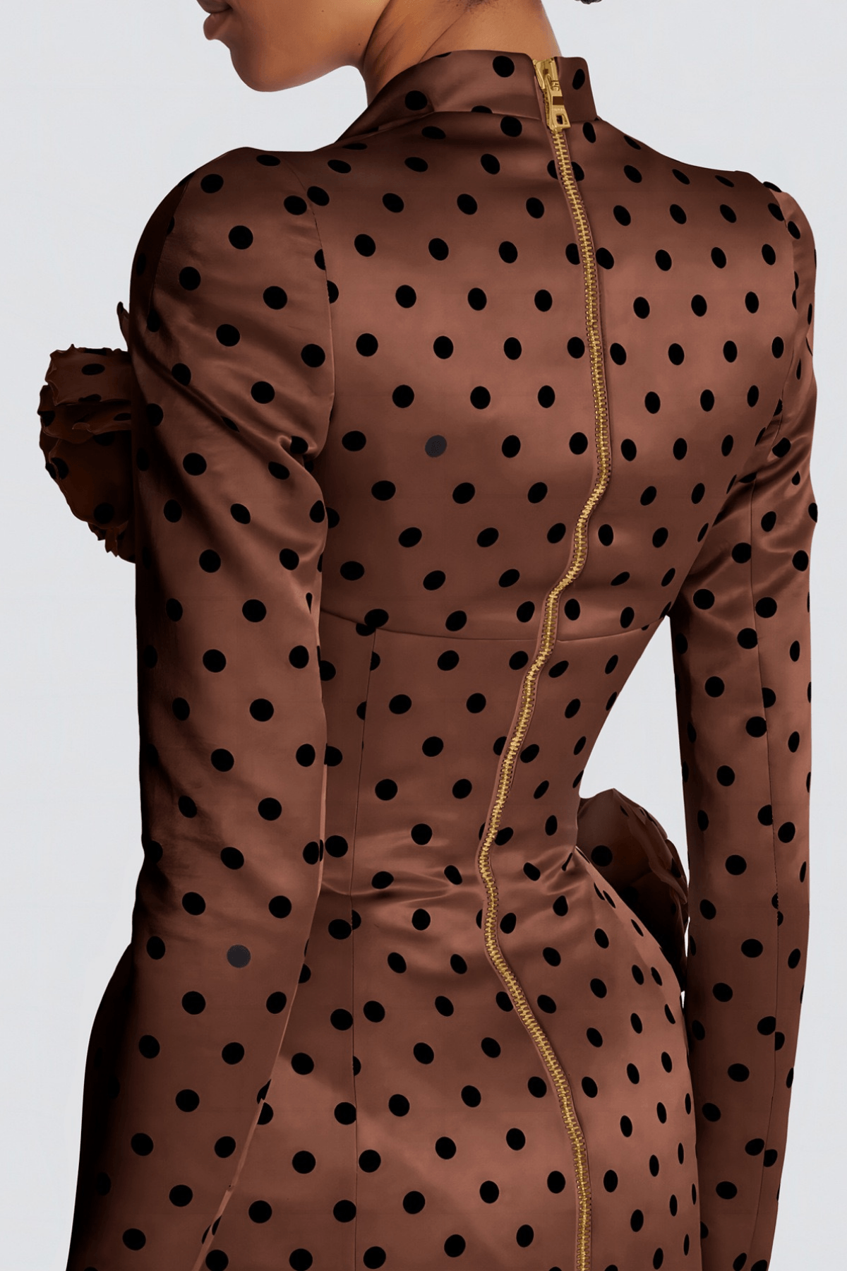 Brown Satin Mini Dress