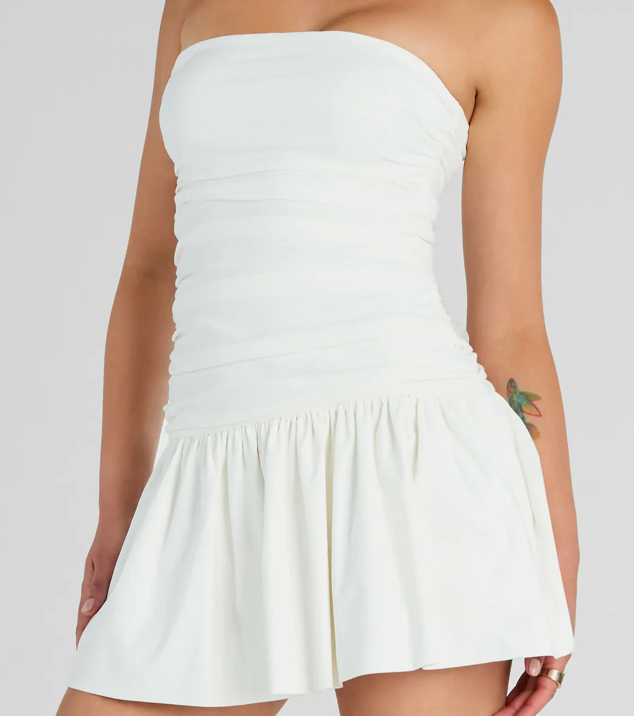 Mini Skater Dress in White