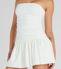 Mini Skater Dress in White