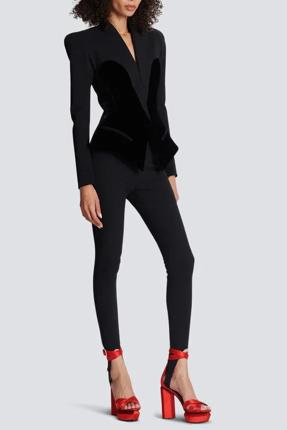 Slim-fitting Bustier Jacket in Black