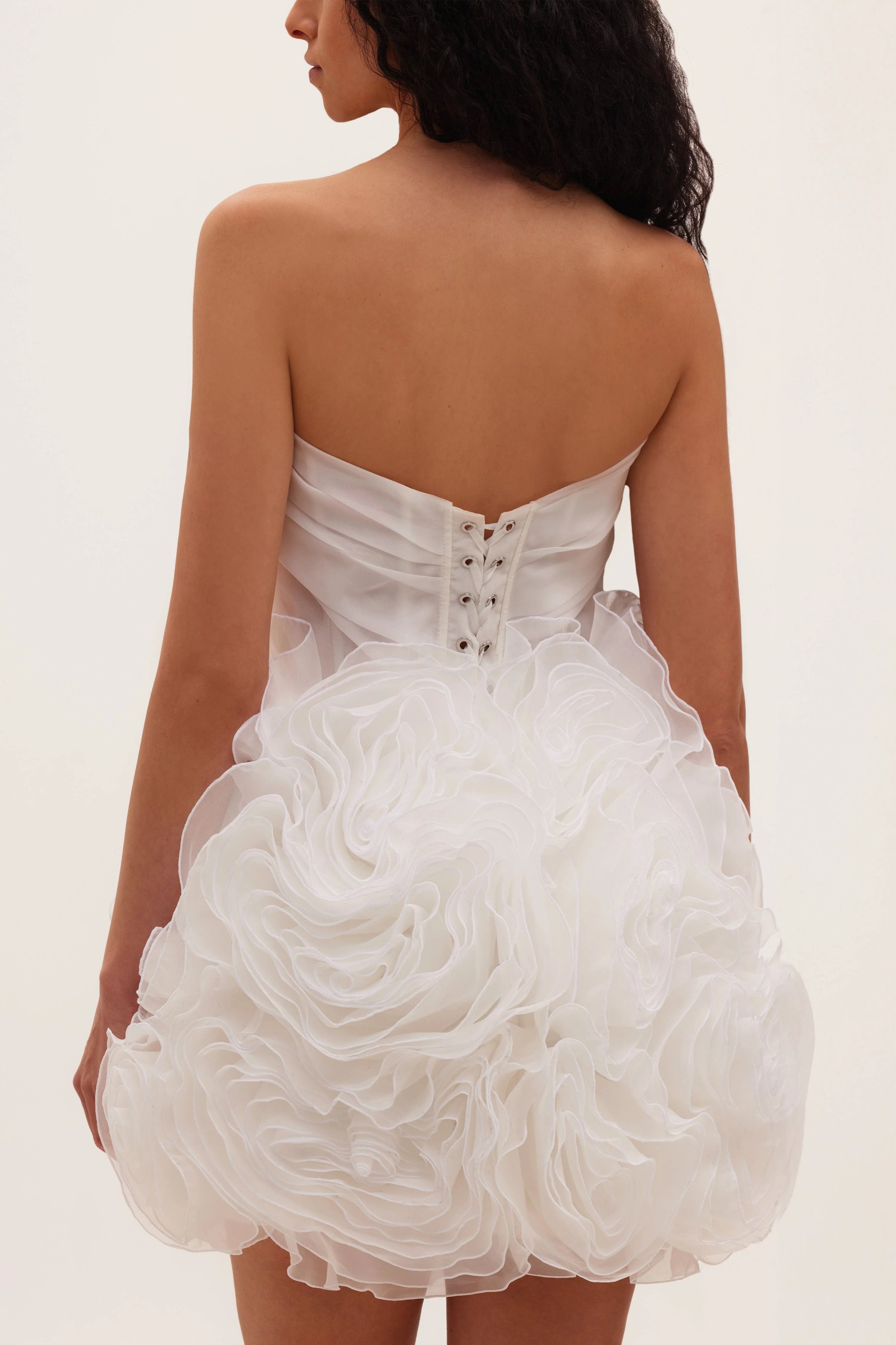 Organza White Mini Dress