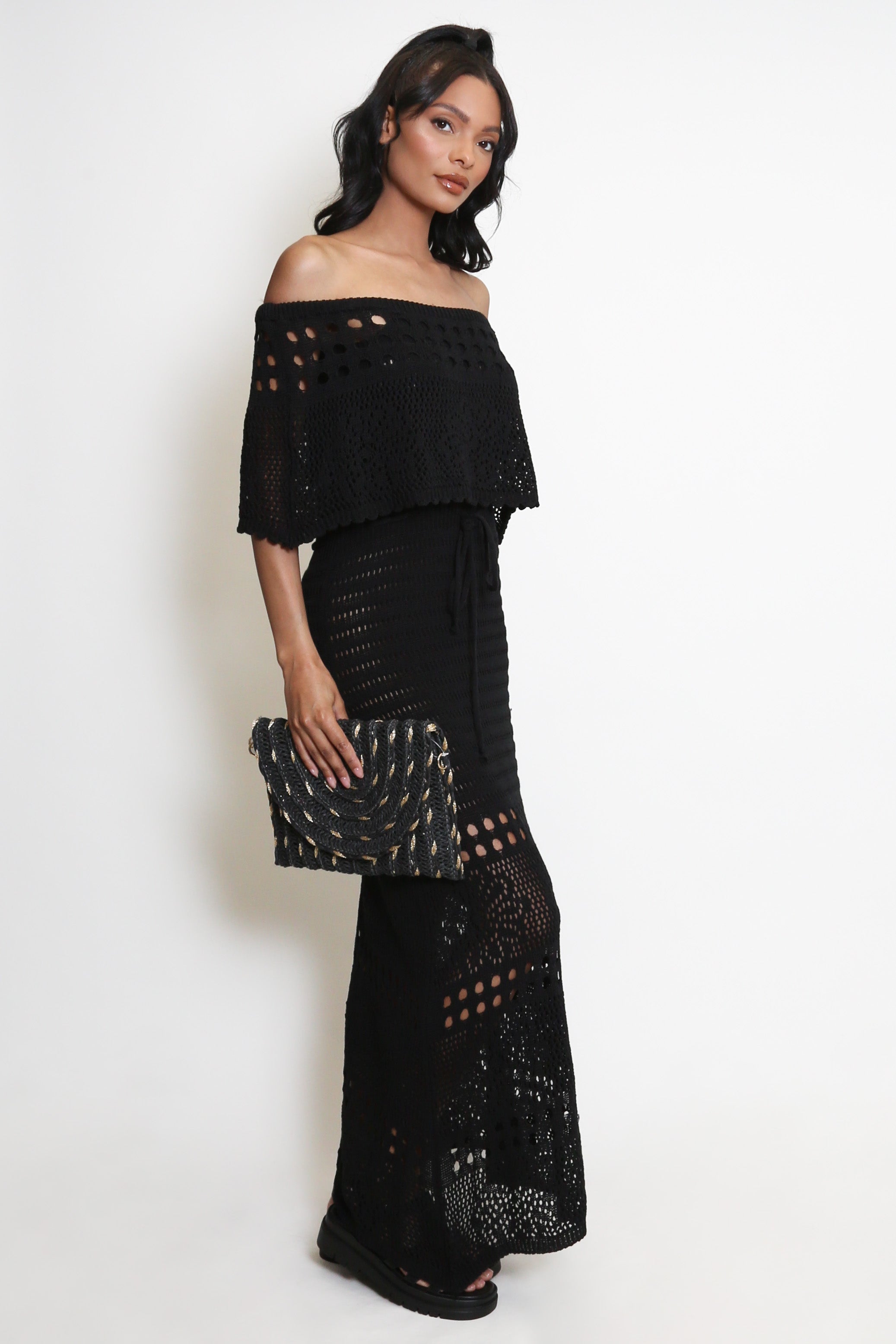Overlay Bandeau Maxi Dress