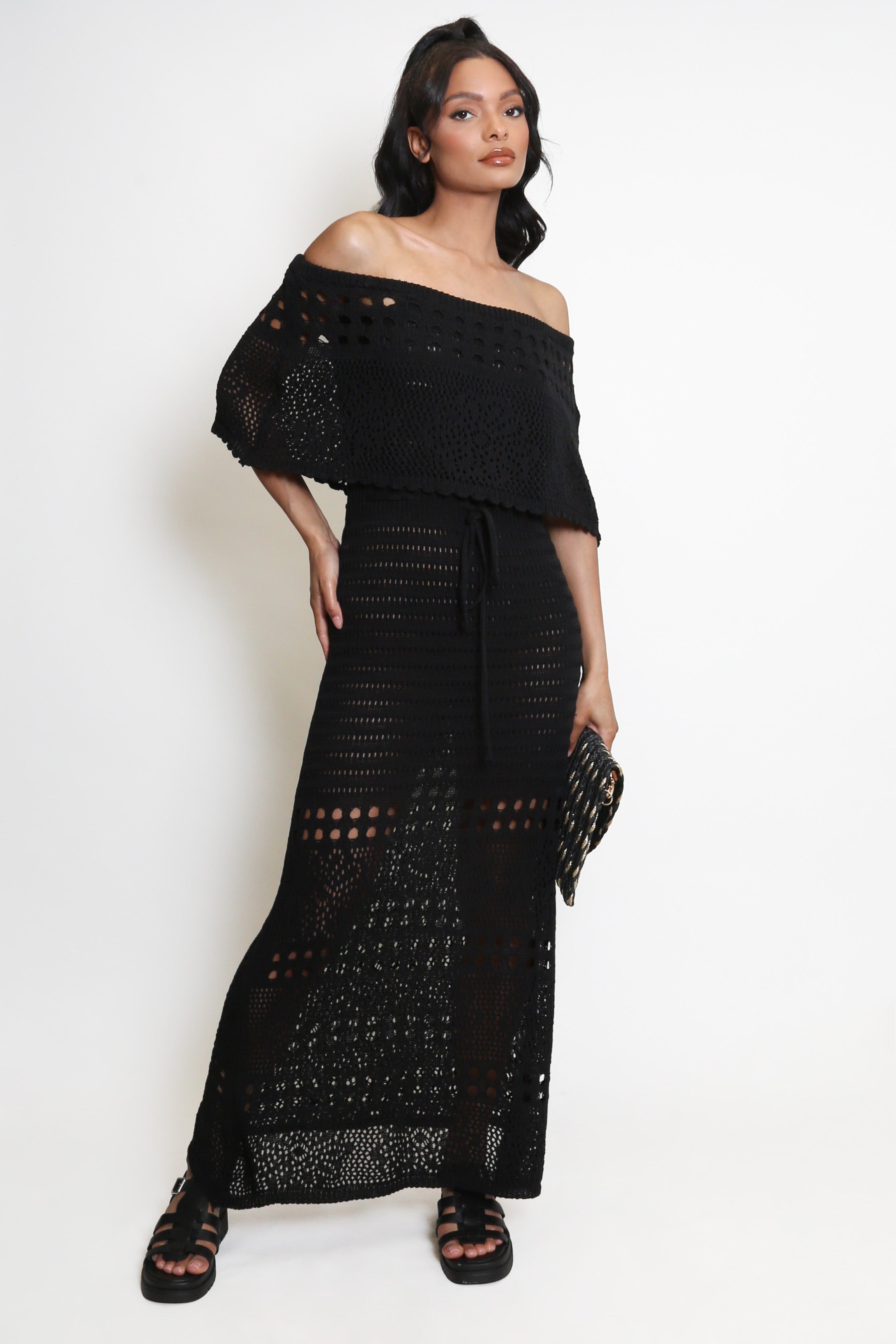 Overlay Bandeau Maxi Dress
