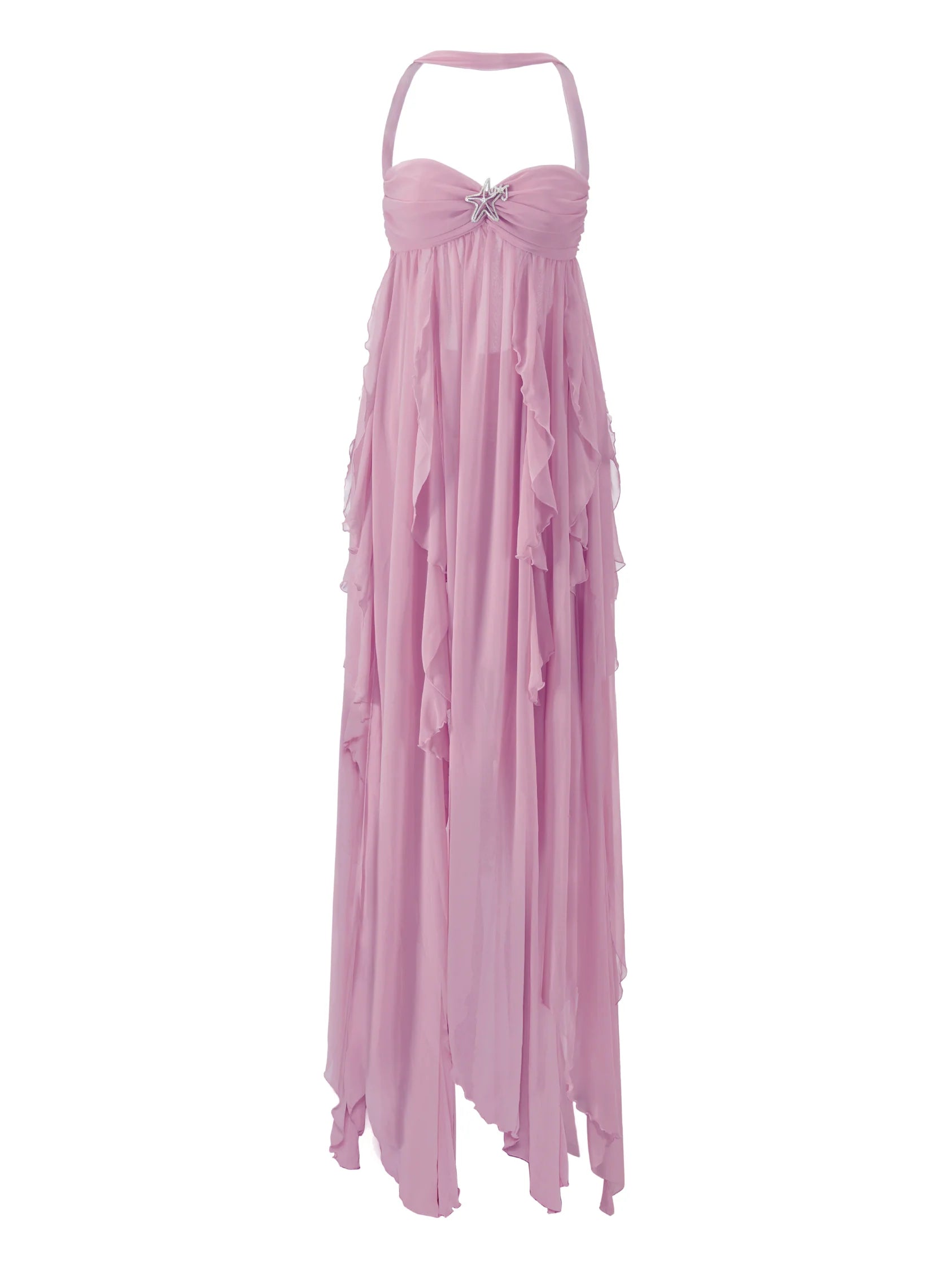 Lace Maxi Dress in Purple