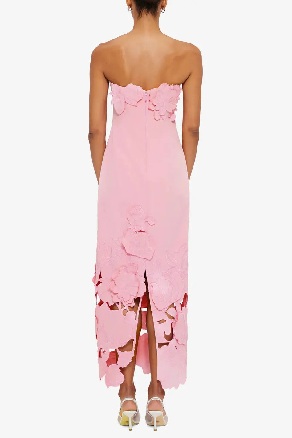 Sequin Bustier Maxi Dress in Pink