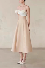 3D Floral Color-Block Dress