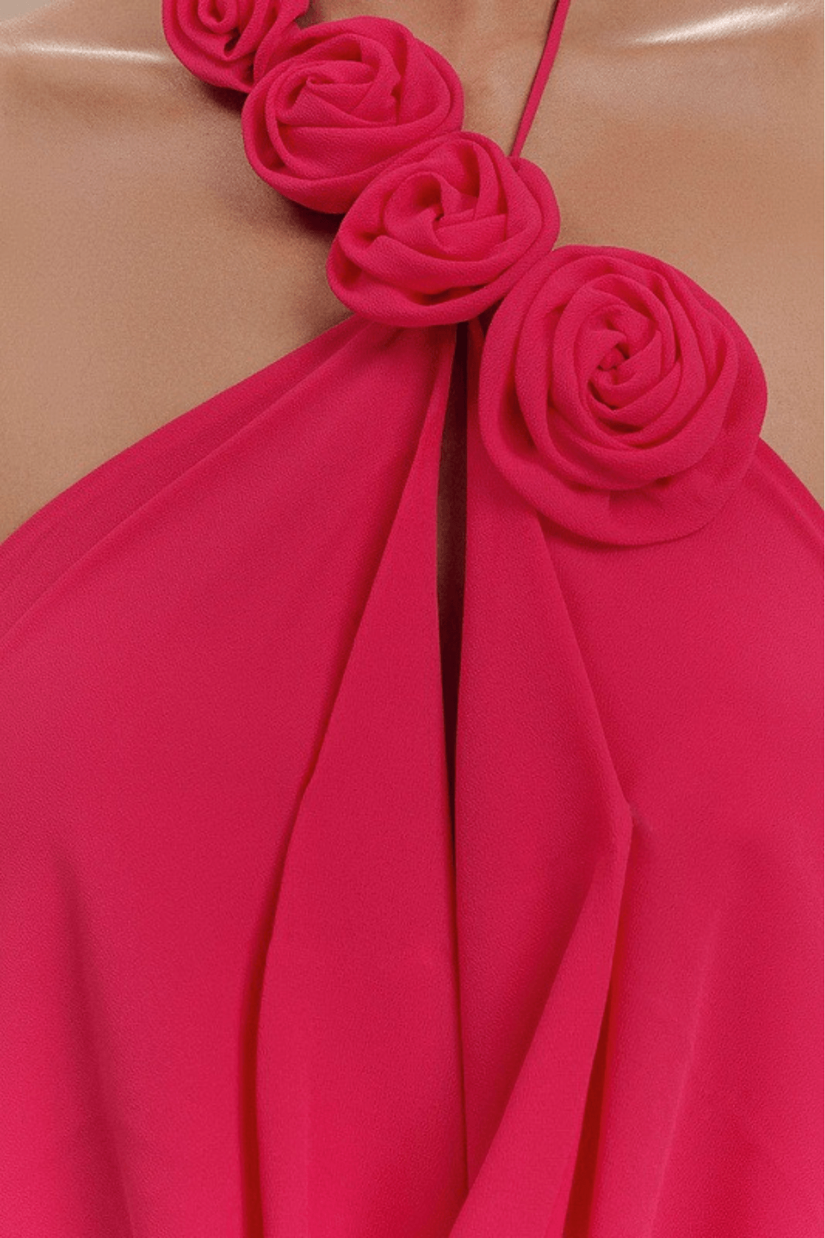 Floral Halter Neck Maxi Dress