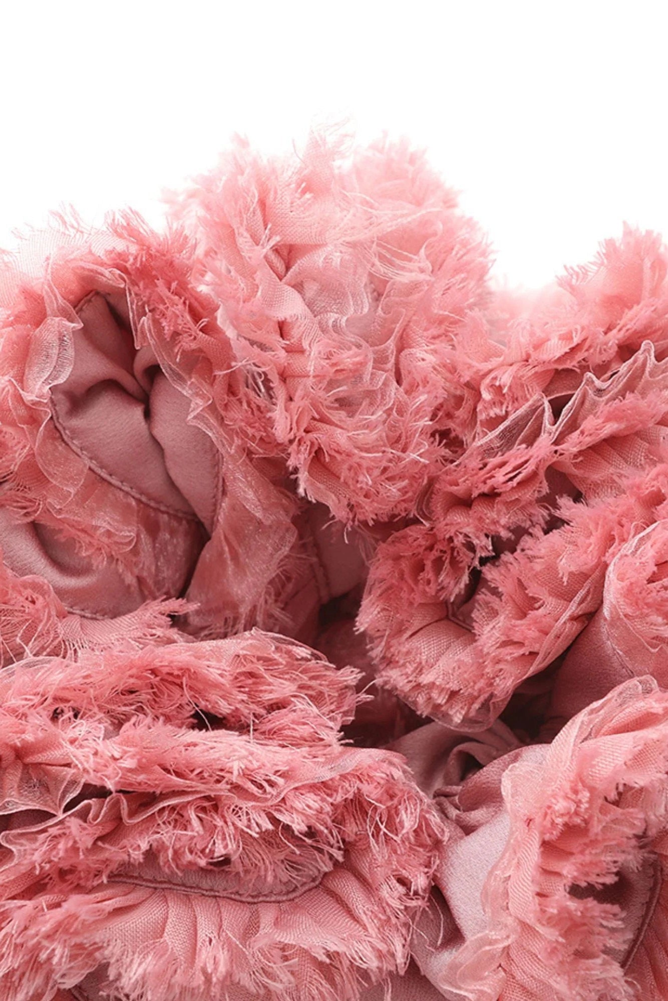 Flower Puffy Mini Dress in Pink