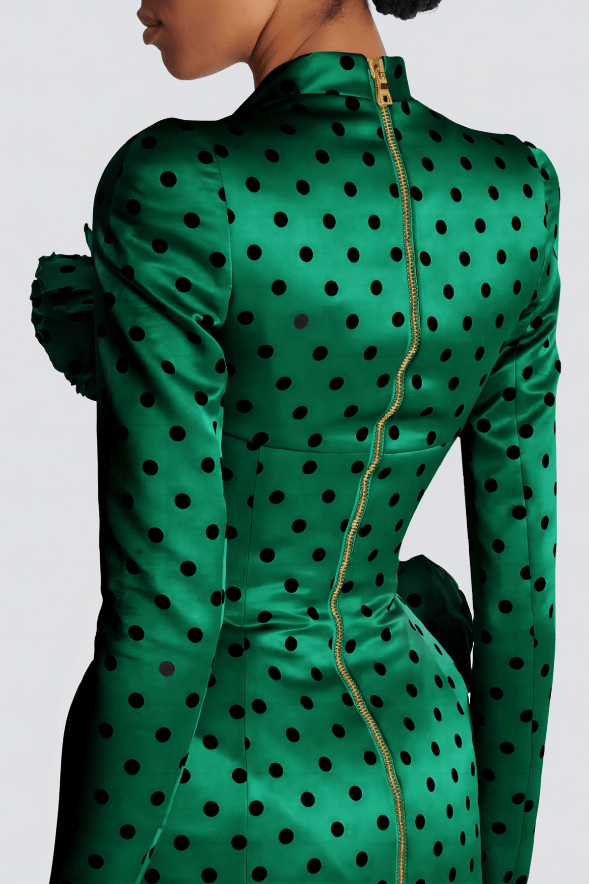 Green Satin Mini Dress