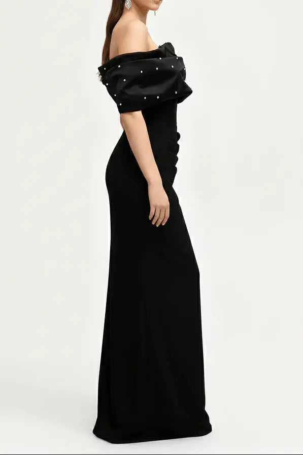 Black Embellished Maxi Dress
