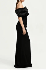 Black Embellished Maxi Dress