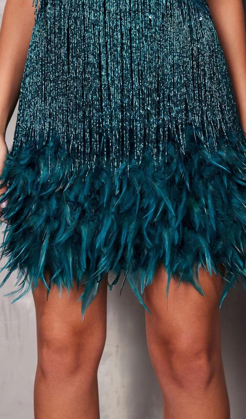 Feather Mini Dress