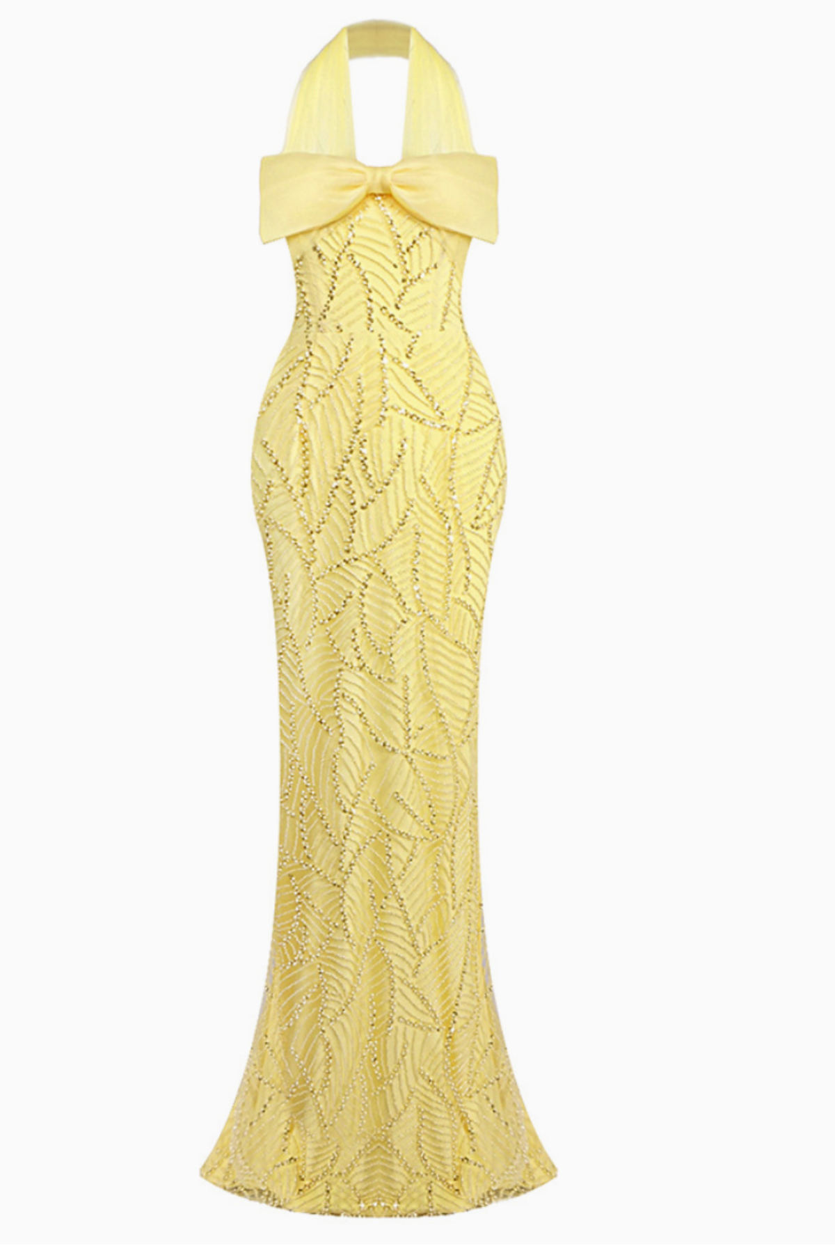 Kasey Halter Maxi Dress in Yellow