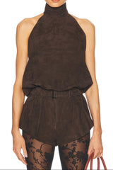 Halter Top in Brown