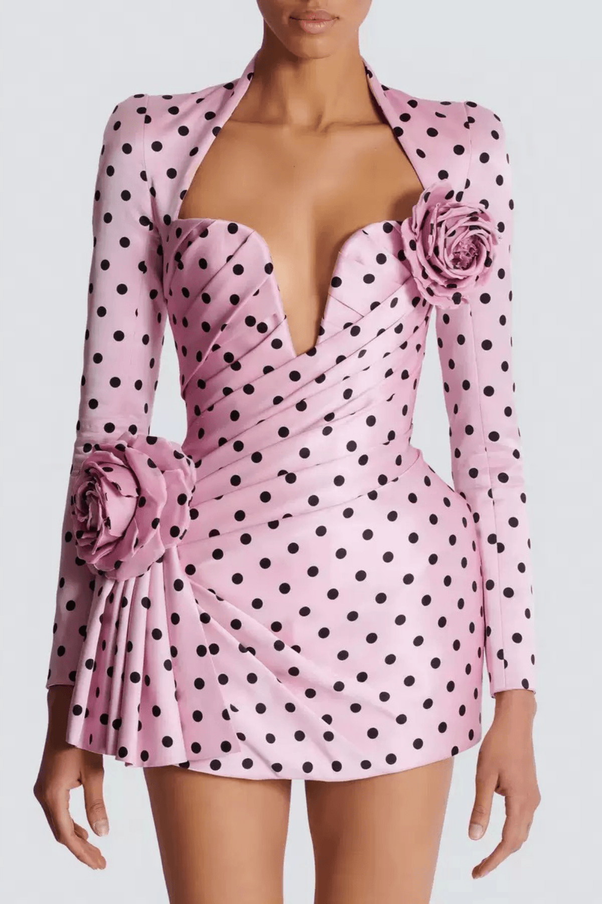 Pink Satin Mini Dress