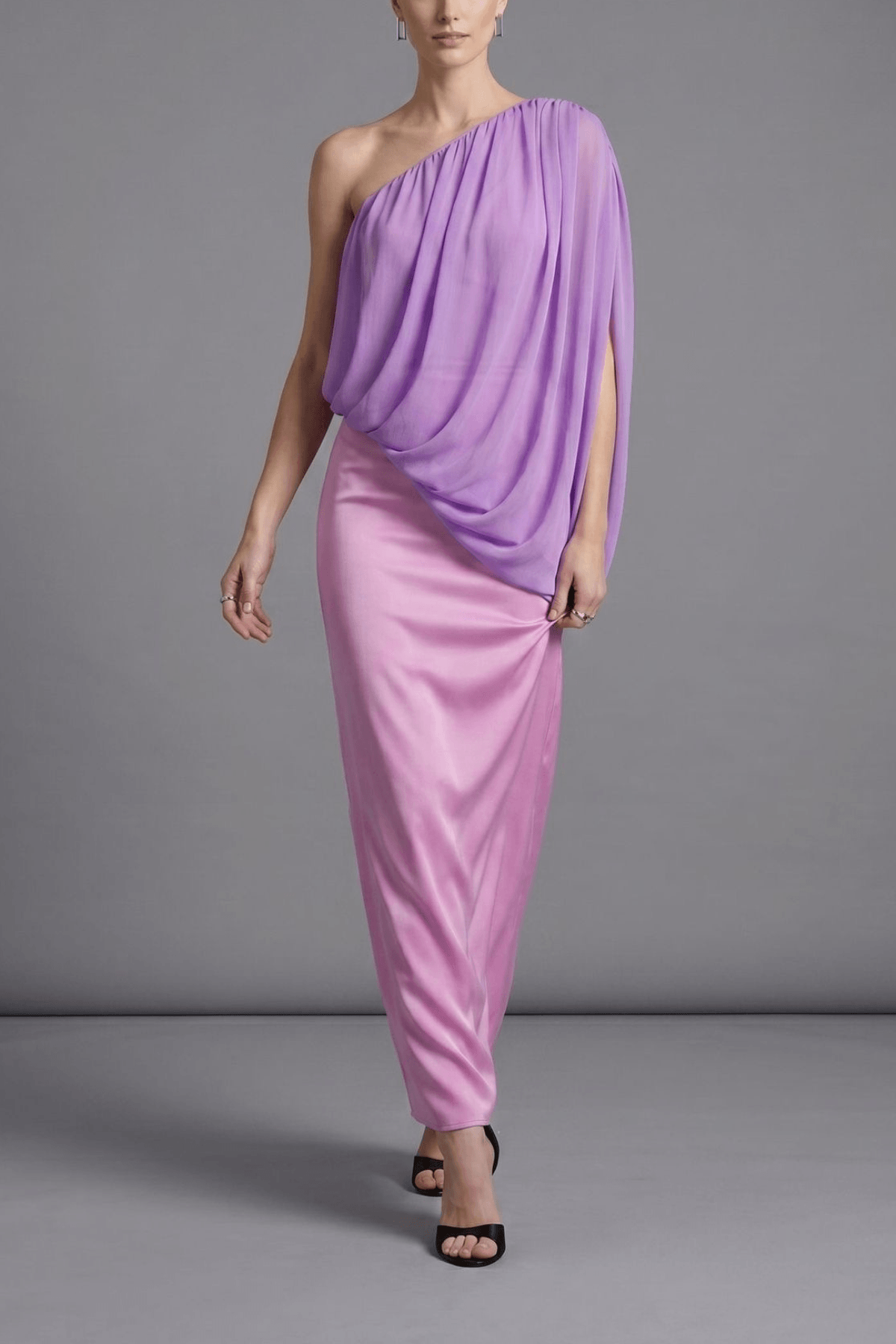 One Shoulder Ruched Dress