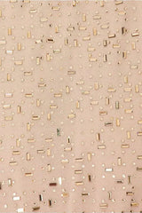 Flower Sequin Cutout Maxi Dress in Apricot
