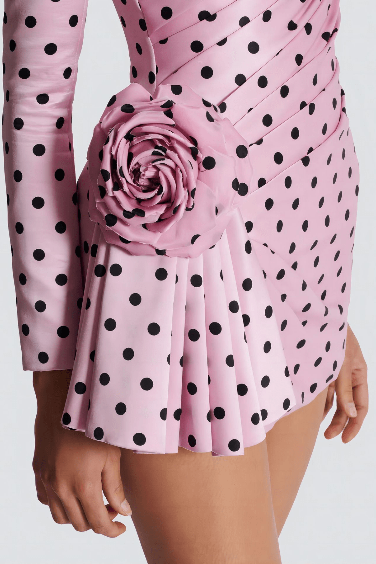 Pink Satin Mini Dress