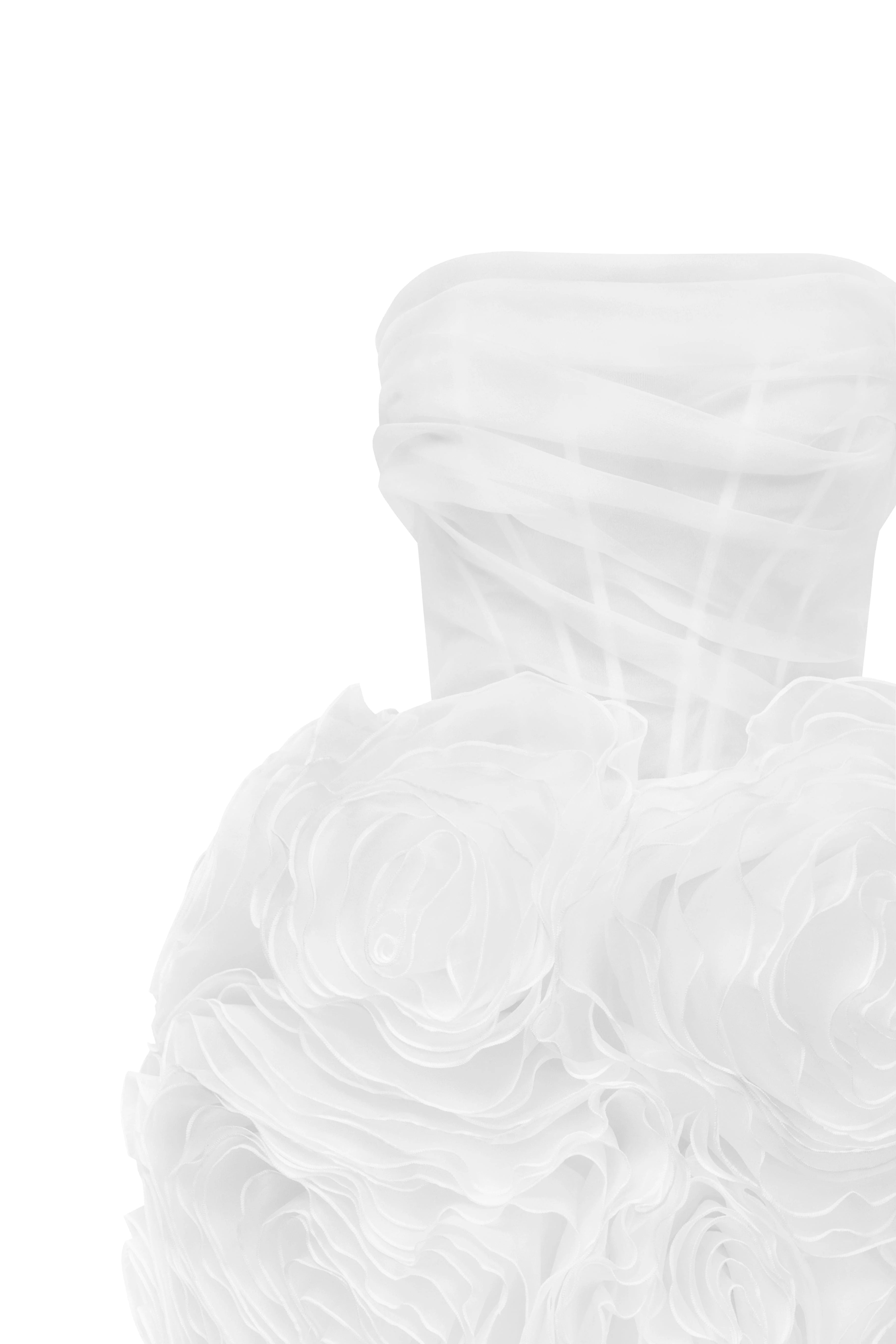 Organza White Mini Dress