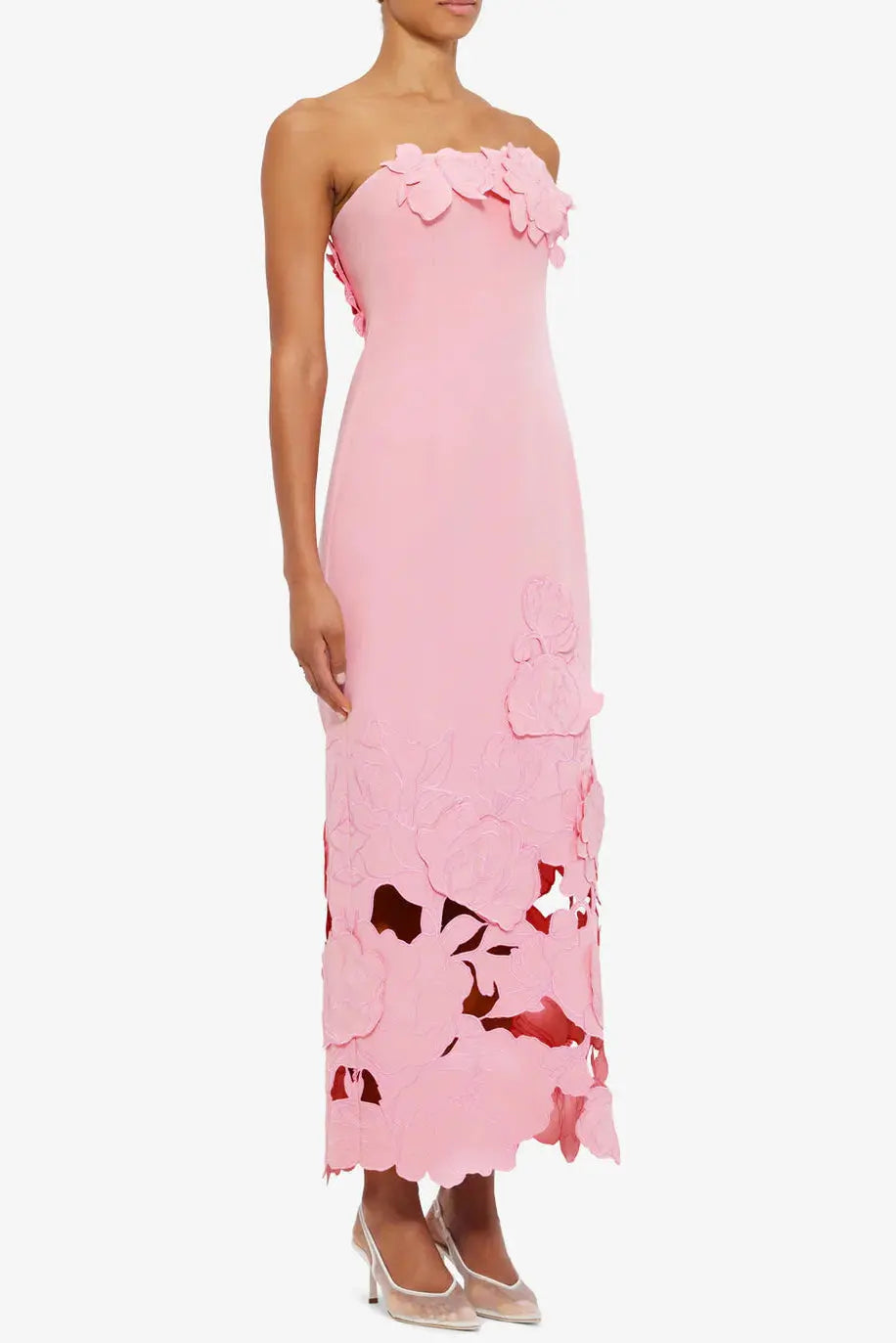 Sequin Bustier Maxi Dress in Pink