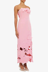 Sequin Bustier Maxi Dress in Pink