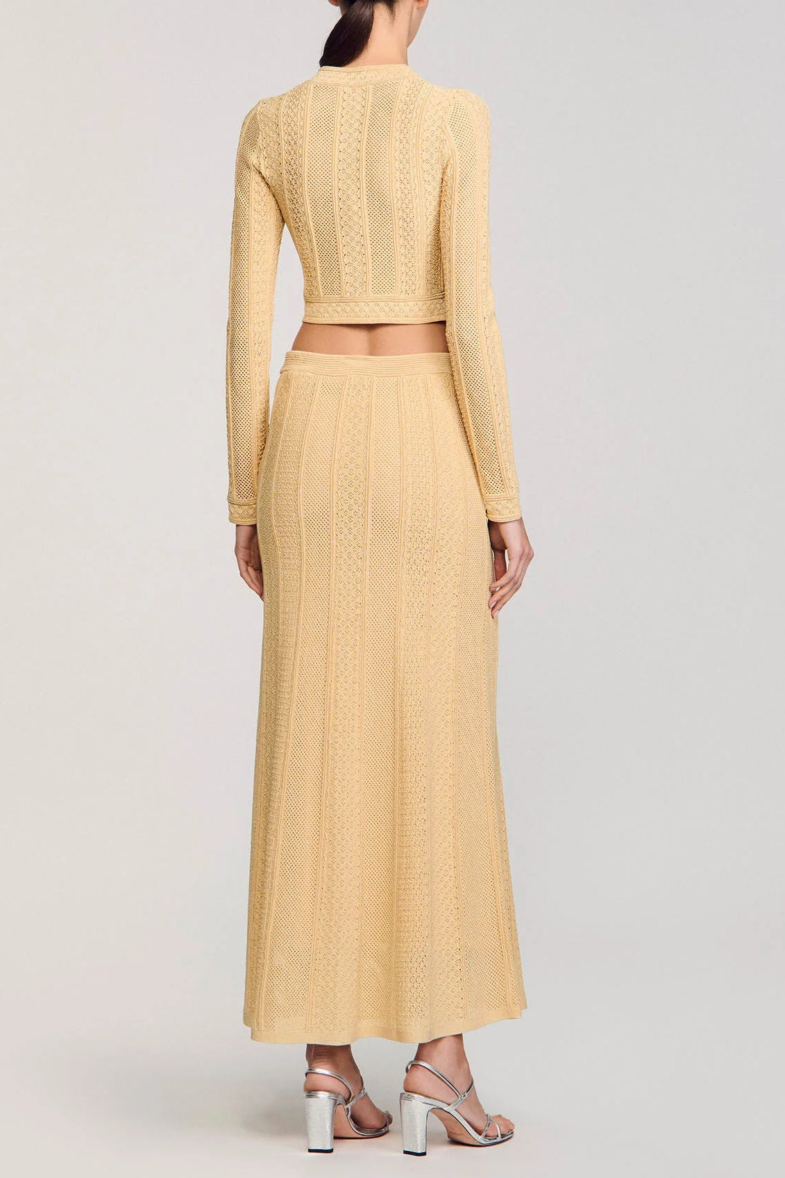 Knit Top Maxi Skirt in Yellow