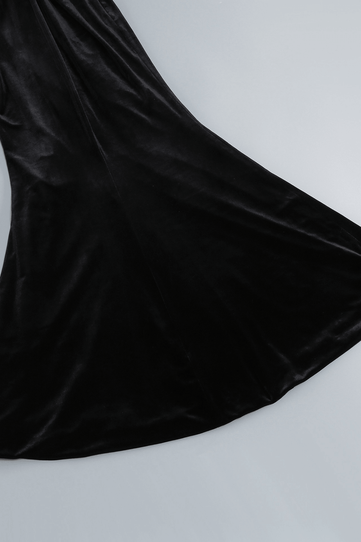 Black Cold Shoulder Deep V Maxi Dress