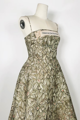 Emerald Forest Print Midi Dress