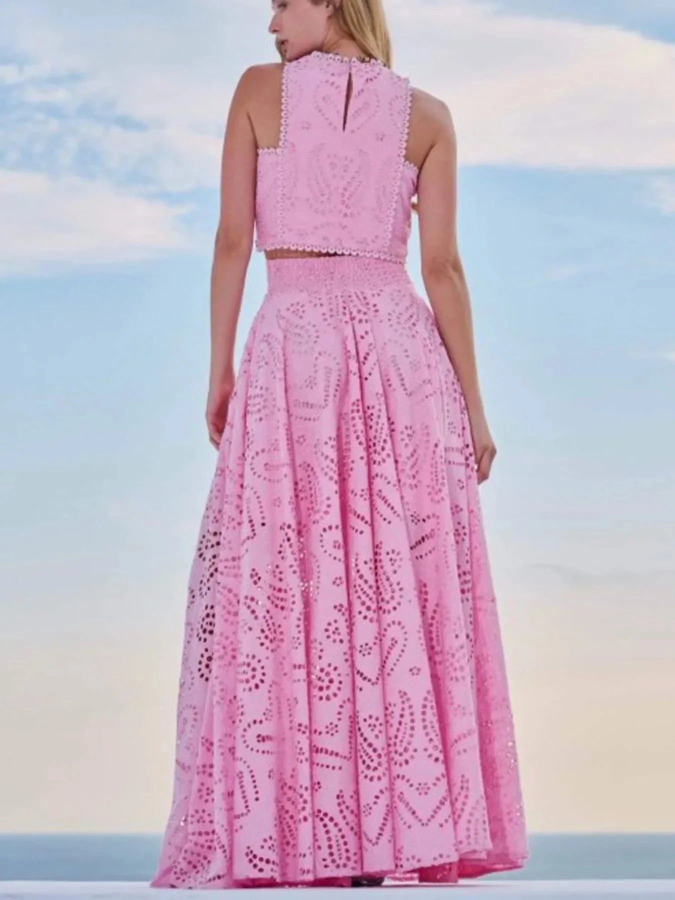 Lace Top and Maxi Skirt Set