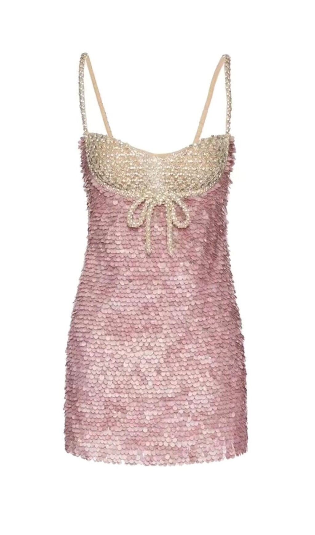 Embellished Sequin Mini Dress In Pink
