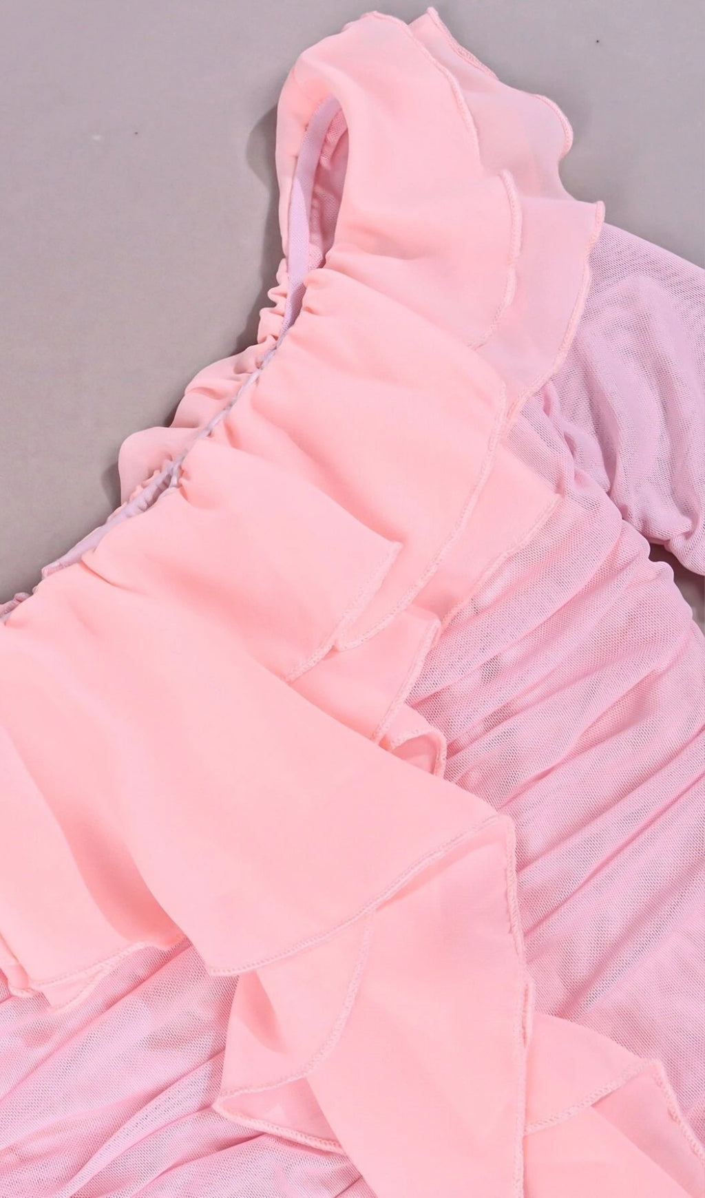 Pink Ruched Mini Dress