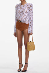 Lace Fluted Sleeve Top