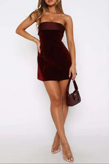 Bodycon Mini Dress in Wine