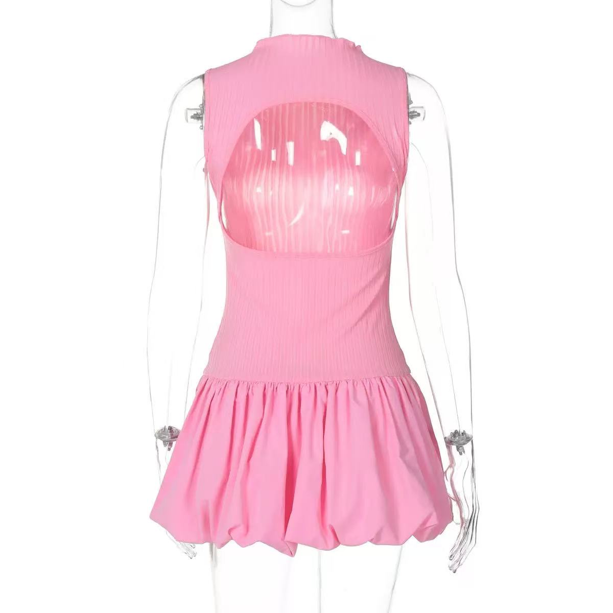 Backless Bubble Mini Dress