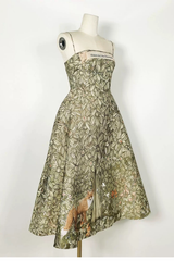 Emerald Forest Print Midi Dress