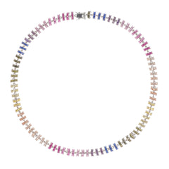 Crystal Embellished Sterling Silver Necklace