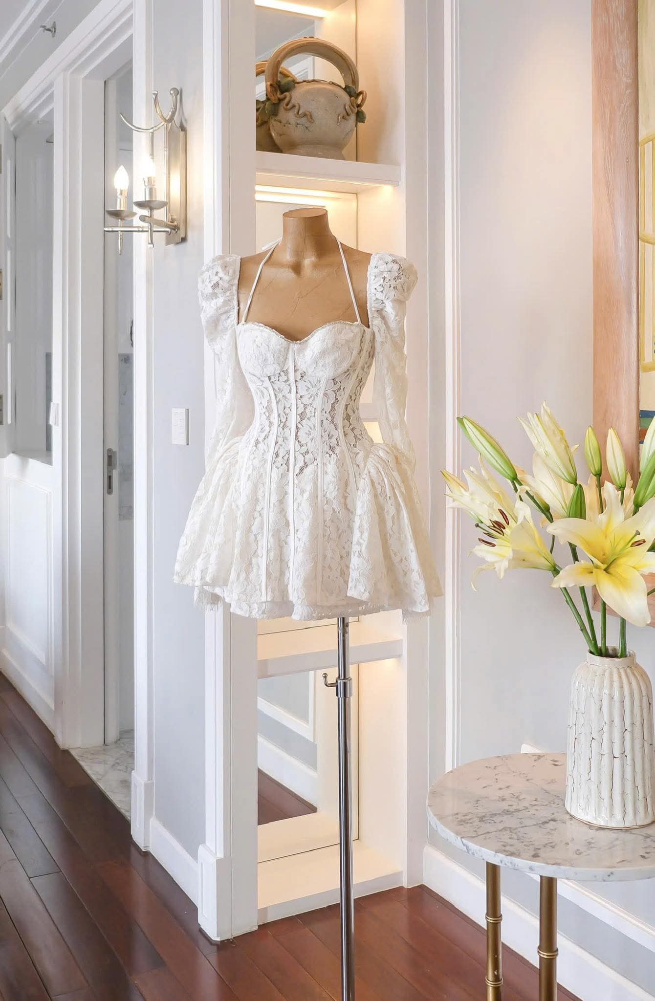 Lace Cortset Mini Dress