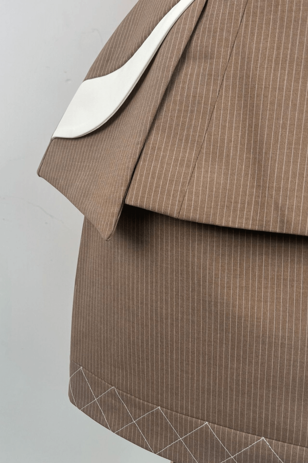 Halter Neck Contrast Collar Two Piece Set Mini Dress