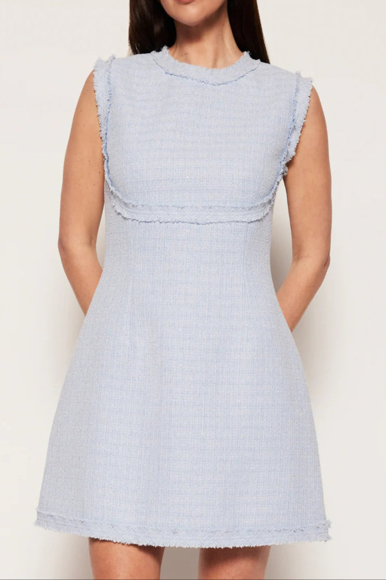 Sleeveless Mini Dress in Blue