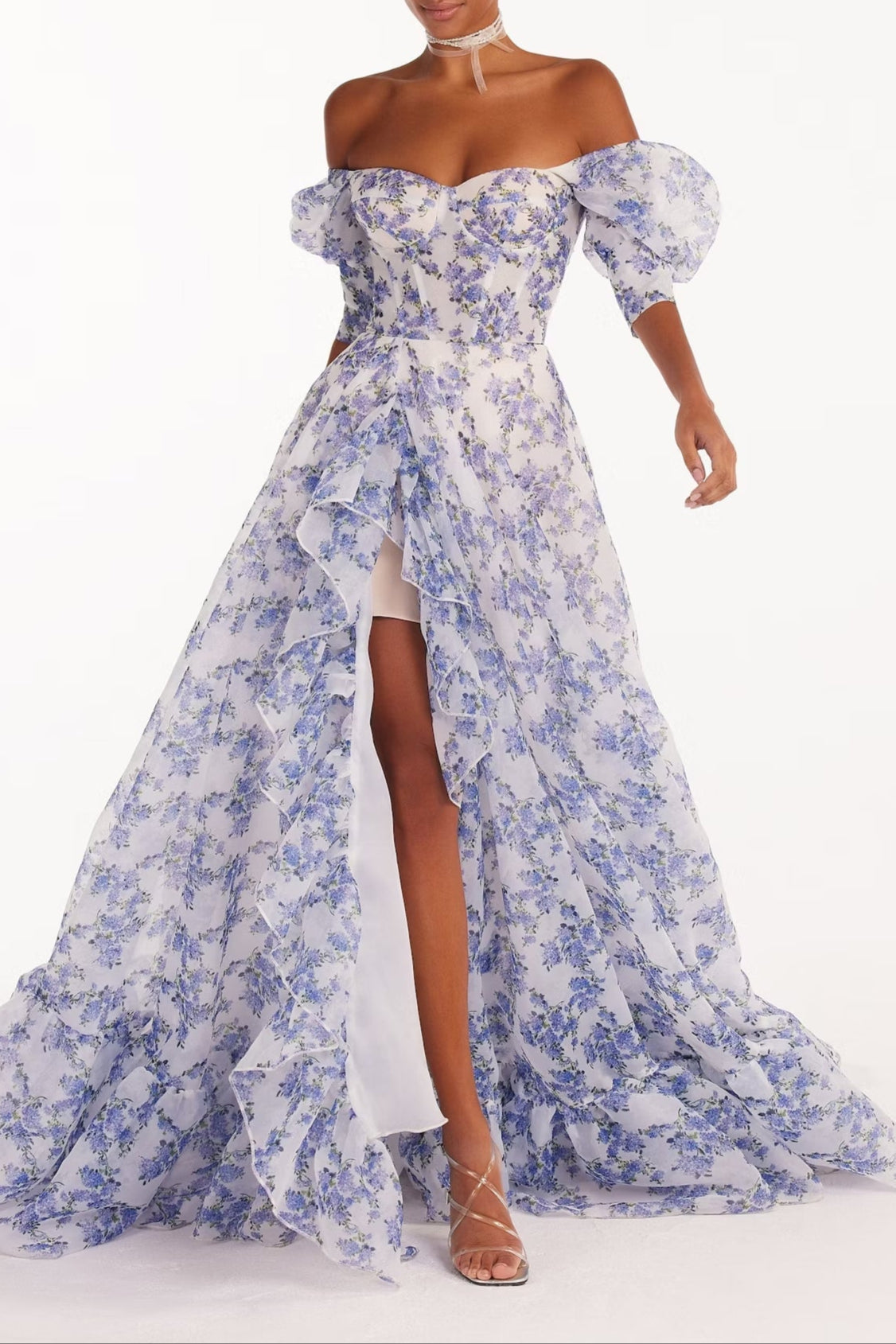 Blue maxi princess dress