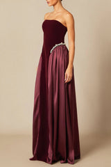 Pearls Embroidered Maxi Dress