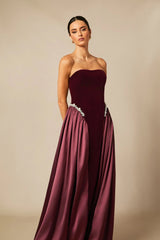 Pearls Embroidered Maxi Dress