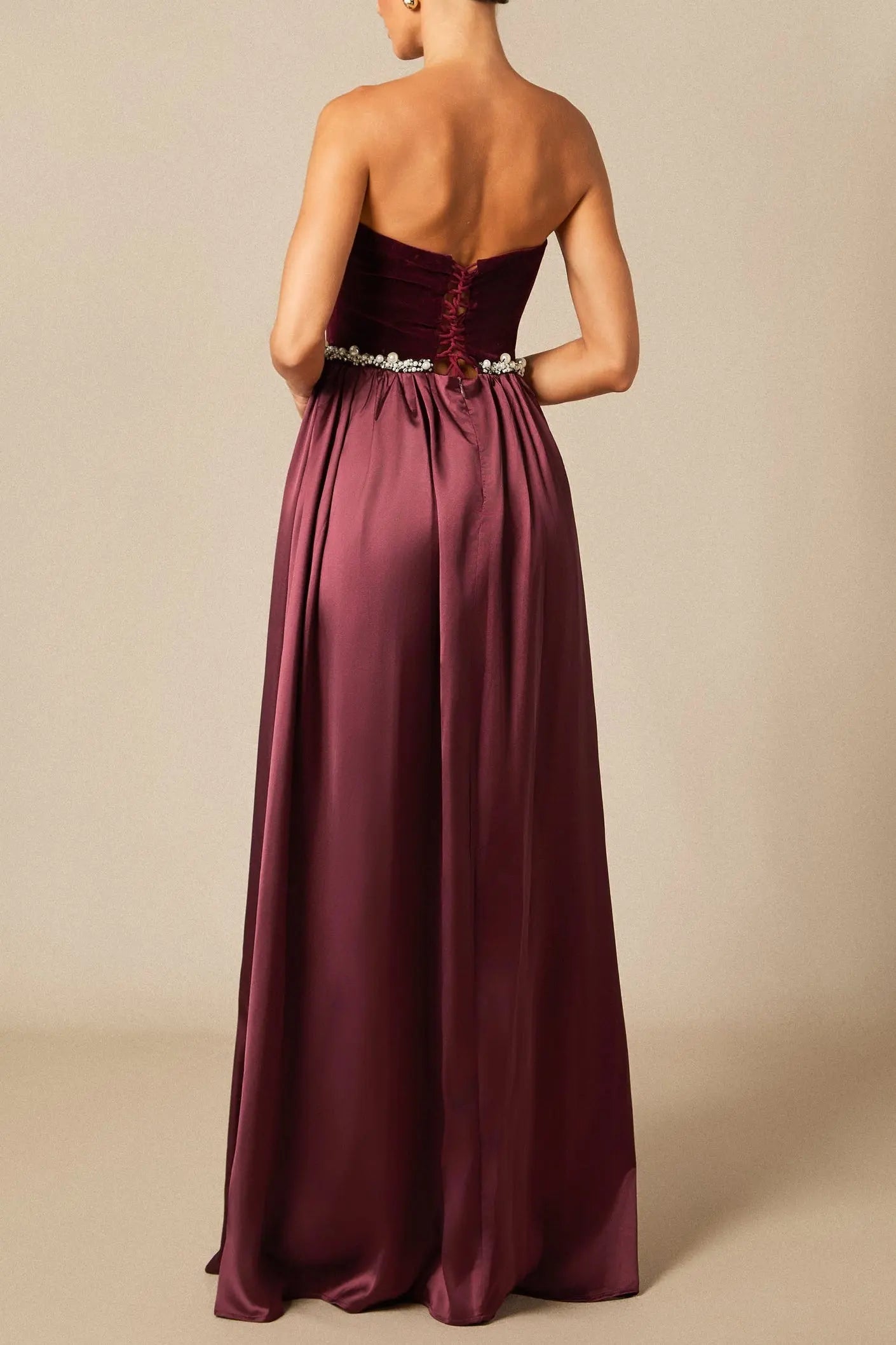 Pearls Embroidered Maxi Dress